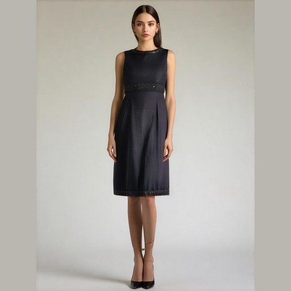 Jones New York Black Dress Size 10 Elegant Fully Lined - Picture 1 of 16